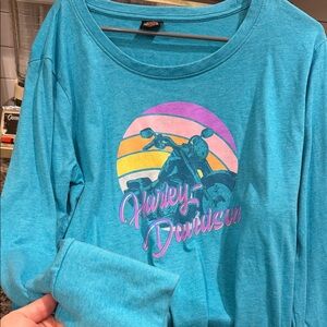 Harley-Davidson Blue Graphic Long Sleeve